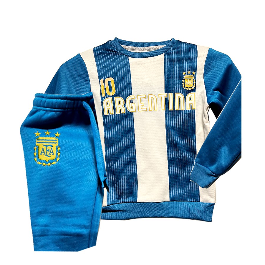 חליפת פוטר ארגנטינה תכלת לבן