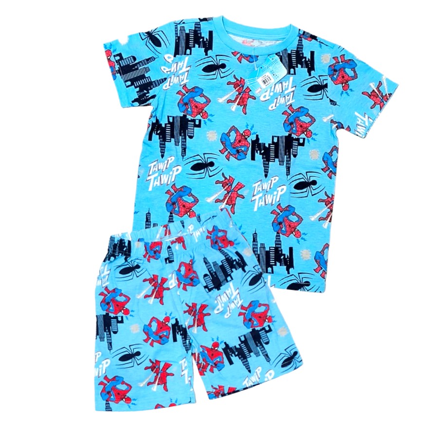 חליפת גן בנים קצרה ספיידרמן