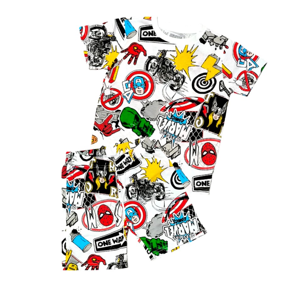 חליפת גן בנים קצרה MARVEL