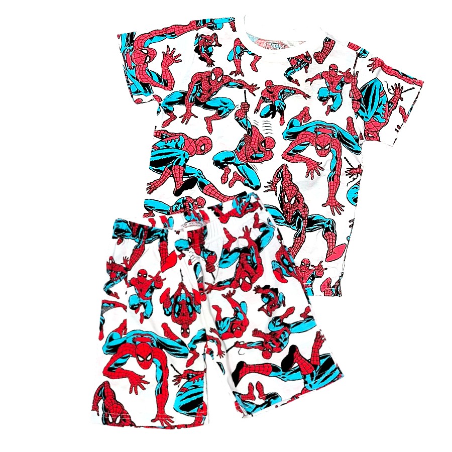 חליפת גן בנים קצרה ספיידרמן