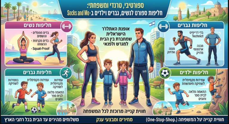 ספורטיבי, טרנדי ומשפחתי: חליפות ספורט לנשים, גברים וילדים ב-Socks and More